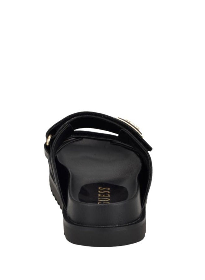 Guess Women's FABULA Flat Sandal Black 001 10, 41 EU - Image 5
