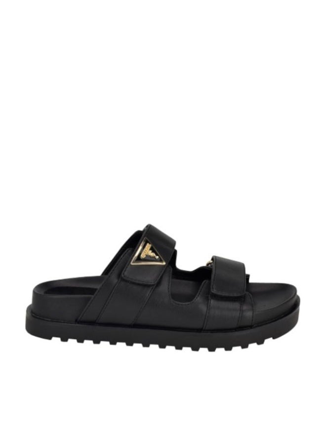 Guess Women's FABULA Flat Sandal Black 001 10, 41 EU - Image 1