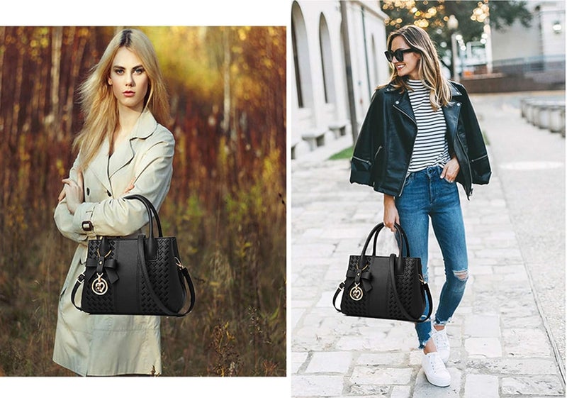 Jeniulet Purses and Handbags for Women Fashion Ladies PU Leather Top Handle Satchel Shoulder Tote Bags - Image 2