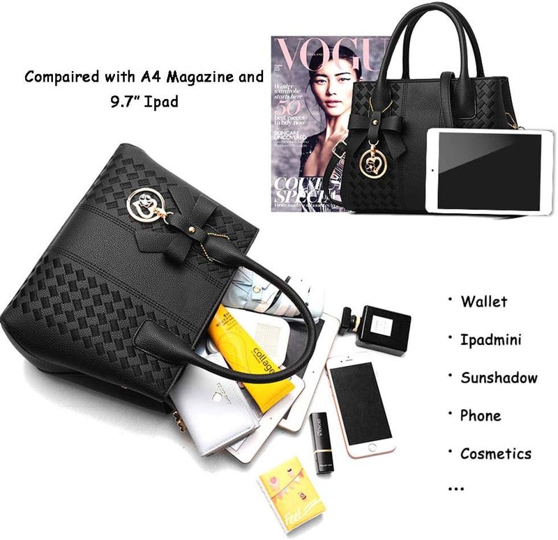 Jeniulet Purses and Handbags for Women Fashion Ladies PU Leather Top Handle Satchel Shoulder Tote Bags - Image 4