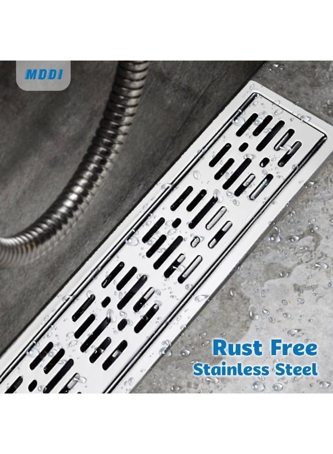 MODI Stainless Steel Shower Linear Drain - 60x10cm - Image 2