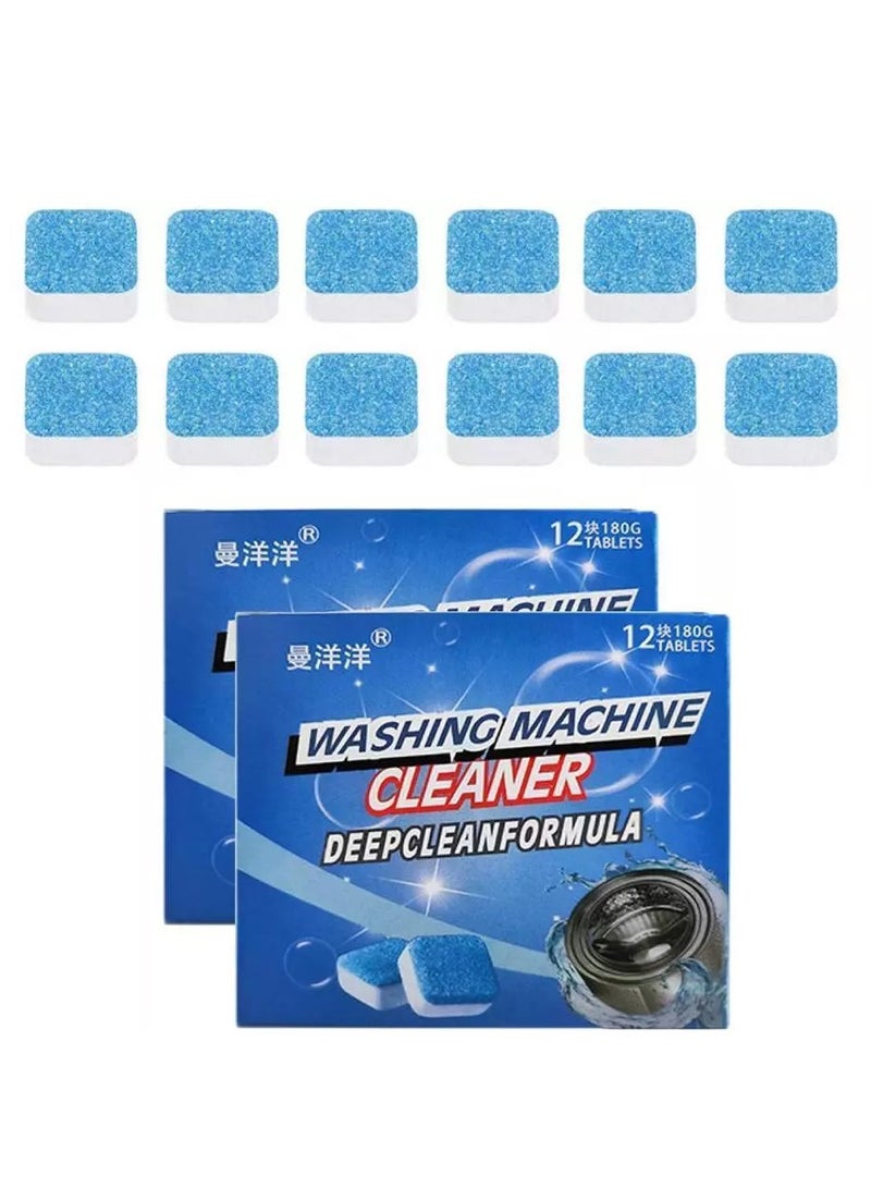 Washing Machine Cleaner Descaler Deep Cleaning Tablets 12 Pieces  - Image 1