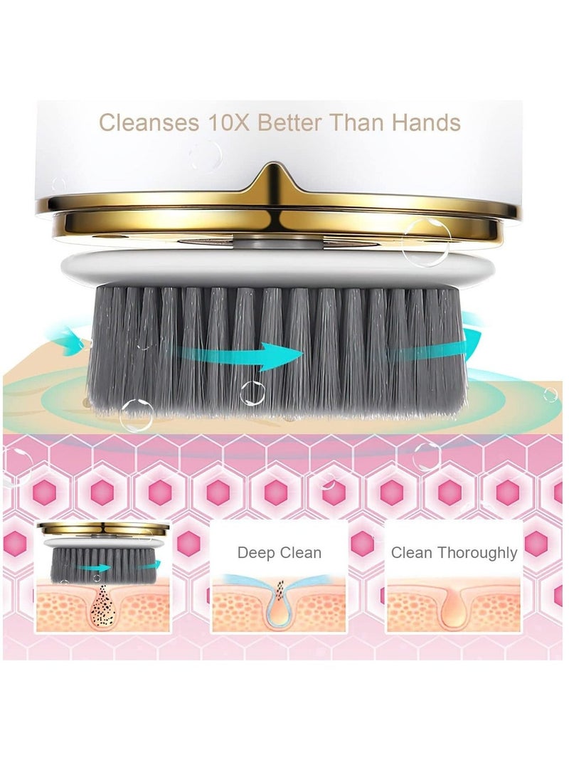 Furtey Facial Cleansing Brush Rechargeable Exfoliating Deep Cleaning Electric Wash Waterproof Small Portable Face Cleanser Brush Face Scrubber for Women Men Deep Skin Cleaning  - Image 4