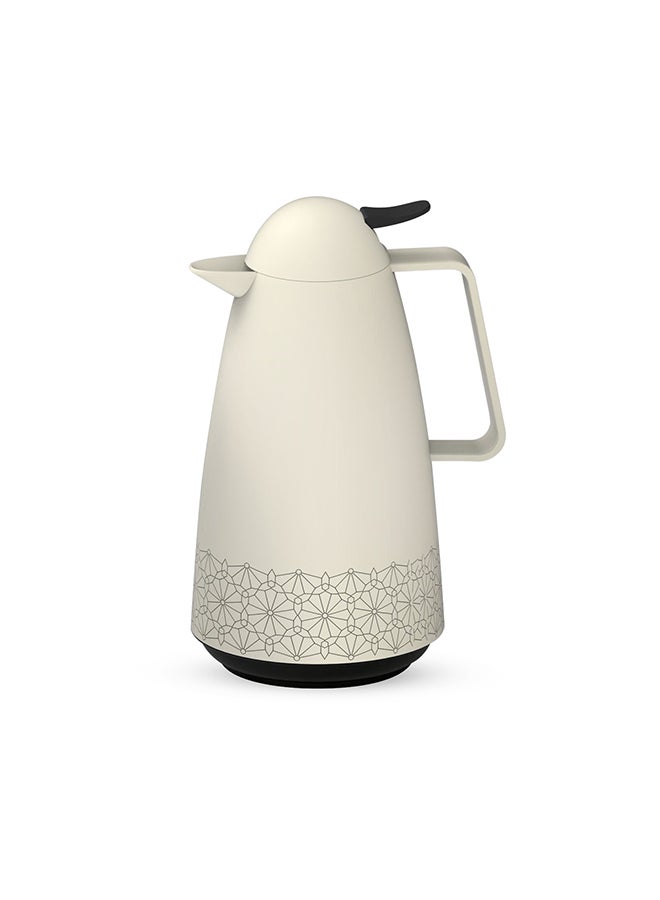 Royalford 1000ml Vacuum Flask RF12301 With Pink Glass Inner and PP Outer Body Keeps Your Drinks Hot or Cold, Asbestos-Free and Hygienic Leak-Proof and Portable Design Multicolor 1000ml - Image 1