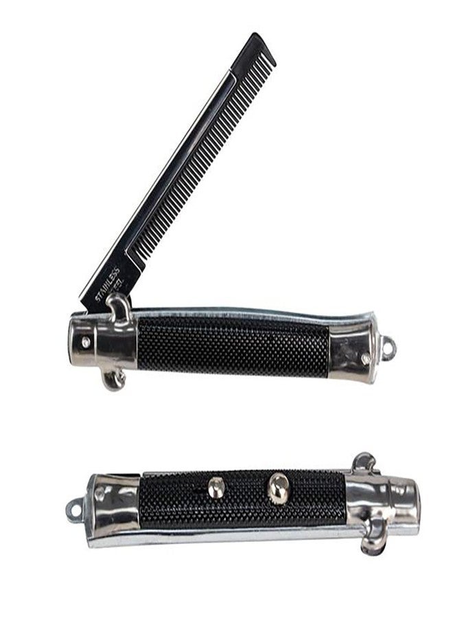 Chochkees 9" Inches Folding Pocket Comb, Stainless Steel (Single) - Image 5