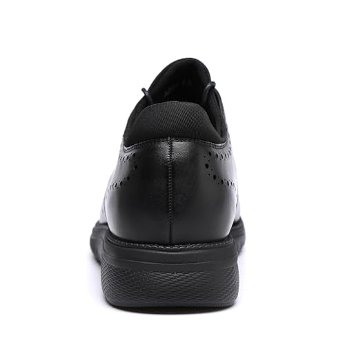 DECARSDZ Mens Dress Casual Oxfords Shoes Lace-up Fashion Shoes Brogue Shoes for Men Black - Image 5