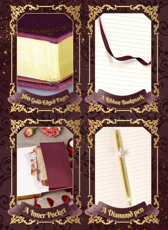 hi!SCI Lined Journal Notebook for Women, 360 Pages Journal for Writing (Claret) - Image 3