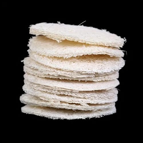 KEWLYSEU Facial Loofah Pads, 2.36 inches Round Complexion Natural Loofah Facial Discs Exfoliating Facial Loofah Skin Scrub Pack of 20 - Image 5