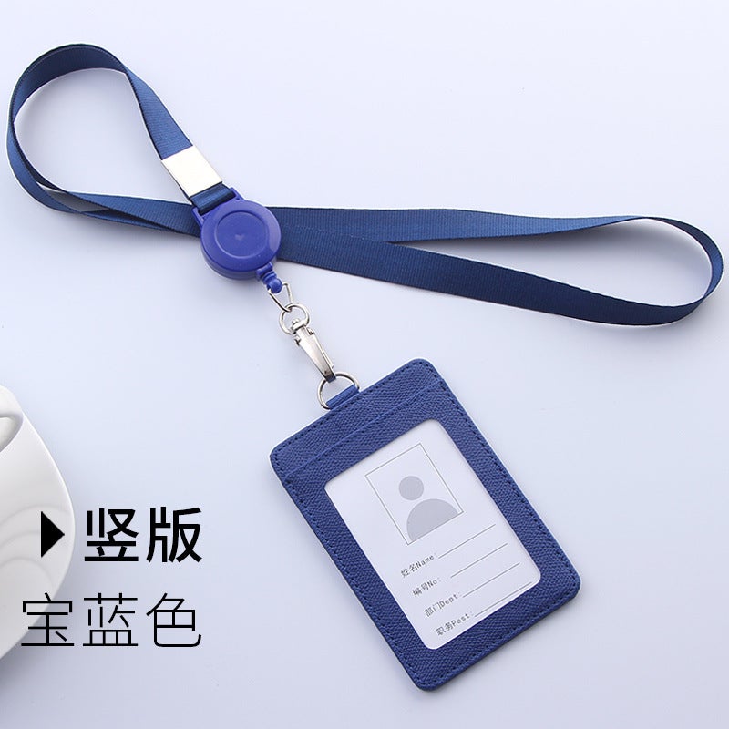 Job Card Lanyard Work Protective Cover Work Card Access Card Employee'S Certificate Card Cover Chest Card Factory Card School Card With Lanyard - Image 2