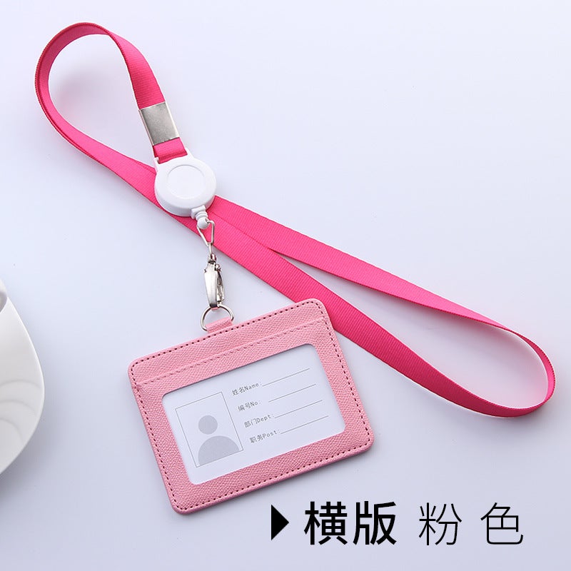 Job Card Lanyard Work Protective Cover Work Card Access Card Employee'S Certificate Card Cover Chest Card Factory Card School Card With Lanyard - Image 1