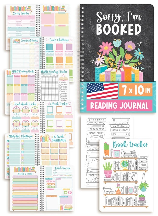 Hadley Designs Reading Journal for Women - Book Journal Reading Log Spiral, Readers Journals for Book Lovers Gifts, Journaling Kit & Supplies, Graduation Gifts, Designed in USA - Image 1