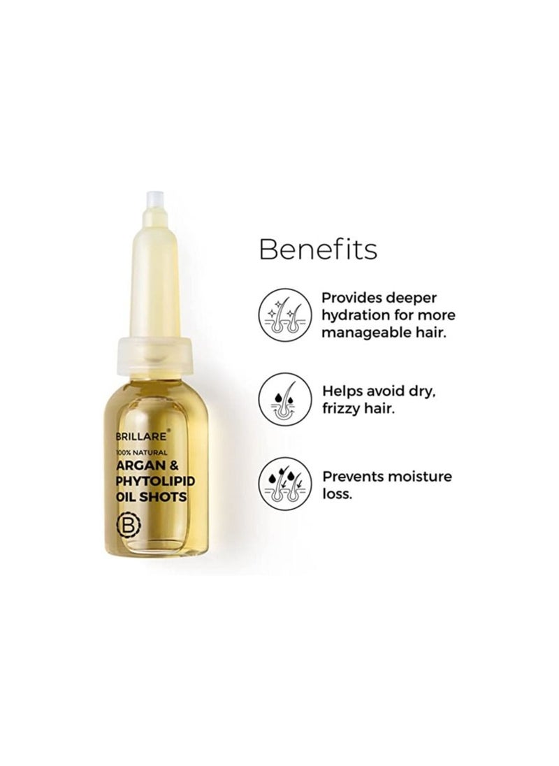 BRILLARE Brillare Heavy Moisturising Oil ShotS 100% Natural Hair Oil With Argan OiL, Shea and Soya Protein (6 ml X 8 Vials)Zero Chemicals  - Image 2