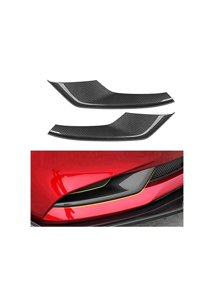 Yurefax Carbon Fiber Fog Light Lamp Cover Trim for Mazda 3 Axela - Image 2