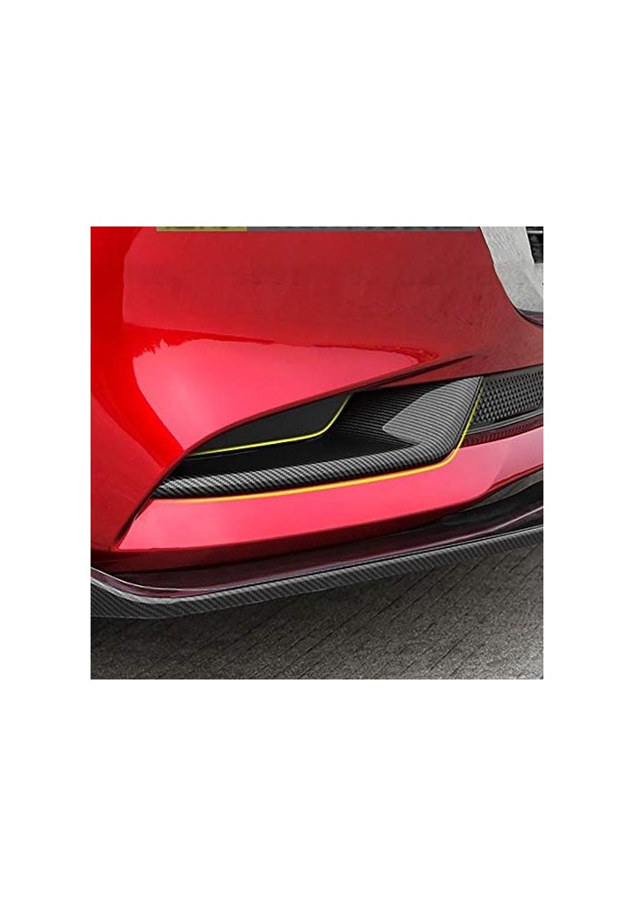 Yurefax Carbon Fiber Fog Light Lamp Cover Trim for Mazda 3 Axela - Image 5