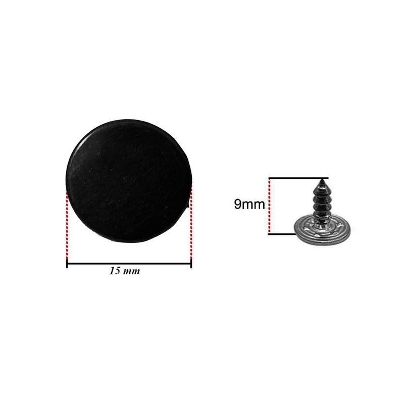 Aakriti Aakriti Metal Buttons 1.6cm / 16mm 26 Line Blazer Buttons Set for Blazers, Suits, Sport Coat, Uniform, Jackets (25PCS-16MM-BLACK-BUTTON) - Image 3