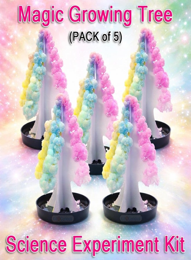 Kit4Curious® 5 pcs Magic Growing Tree Science kit - DIY Crystal Growing Tree Experiment STEM Activity for Kids - Holiday Decoration & Craft Set - Pack of 5 pcs - Image 4