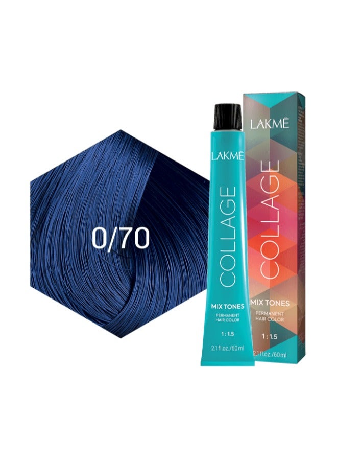 LAKME Collage Mix Tones Permanent Hair Color 0/70 , Blue ,60 Ml - Image 1