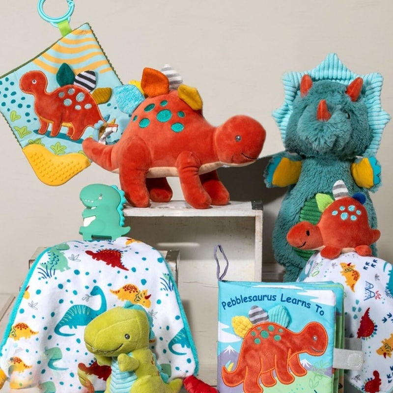 Mary Meyer Bestever Baby Mat Cushioned Tummy Time Floor Play Mats for Babies and Toddlers 31 x 23Inches Pebblesaurus Dinosaur - Image 4