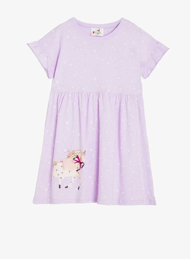 بنياتا فستان مكشكش