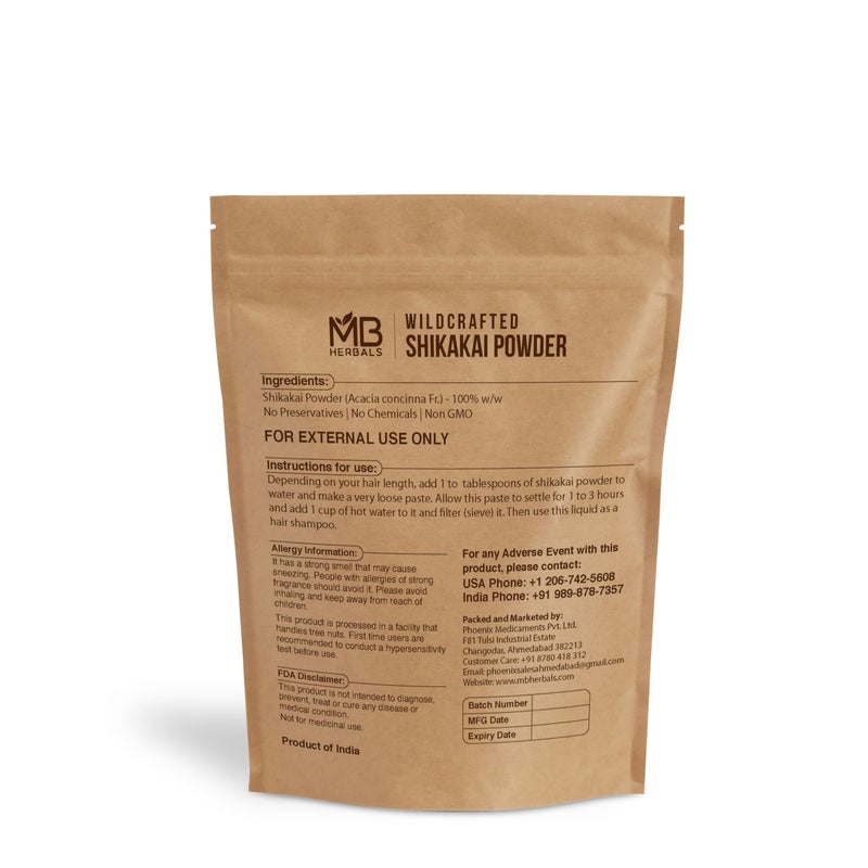 MB Herbals Pure Shikakai Powder 100g | 3.5 Oz | 100% Pure Acacia concinna Powder - Natural Hair Cleanser & Conditioner - Image 2