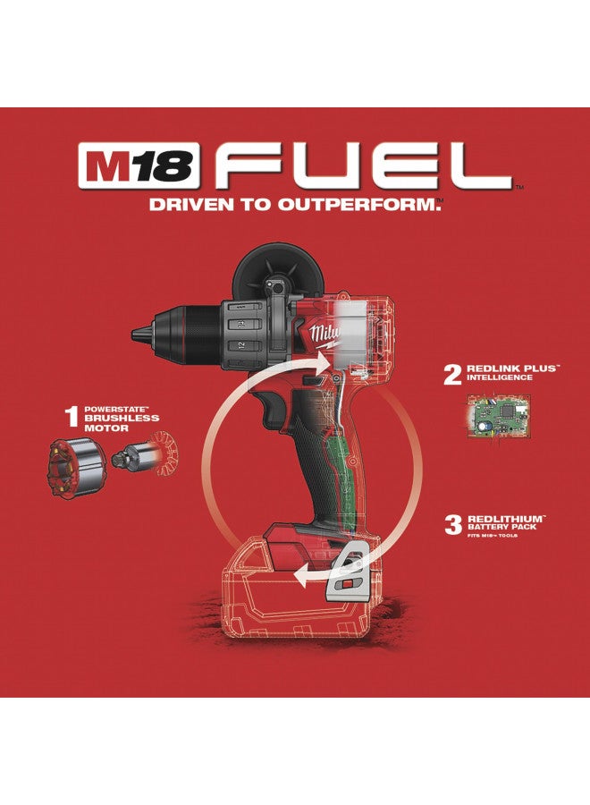 Milwaukee 2804-20 M18 FUEL 1/2 in. Hammer Drill (Tool Only) Tool-Peak Torque = 1,200 - Image 4