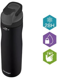 Contigo Drinking Bottle Autoseal Chill Matte Black  - Image 2