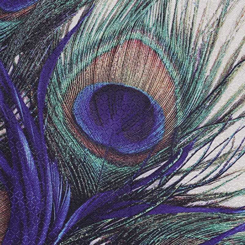 Kuber Industries Peacock Wings Design Cotton 2 Pieces Bolster Cover Set (Cream), CTKTC13665 - Image 5