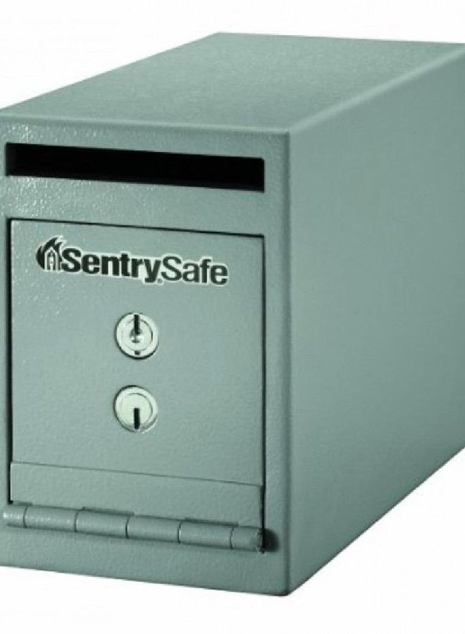 SentrySafe Depository Safe with Dual Key Lock, Steel Drop Slot for Offices and Businesses, Securely Store Cash, Deposits Valuables, 0.23 Cubic Feet, 8.5 x 6 12.3 Inches, UC-025K - Image 1