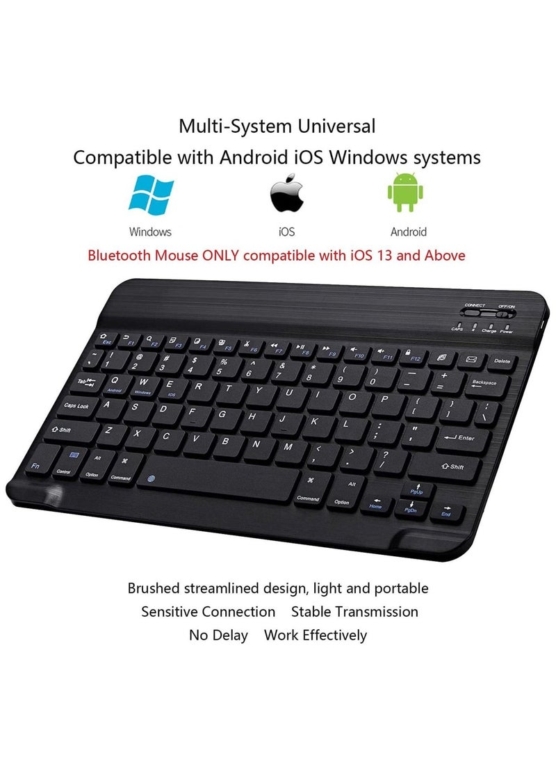 Arabic and English Bluetooth Keyboard and Mouse Combo, Ultra-Slim Portable Compact Wireless Mouse Keyboard Set for IOS Android Windows Tablet Phone iPhone iPad Pro Air Mini - Image 3