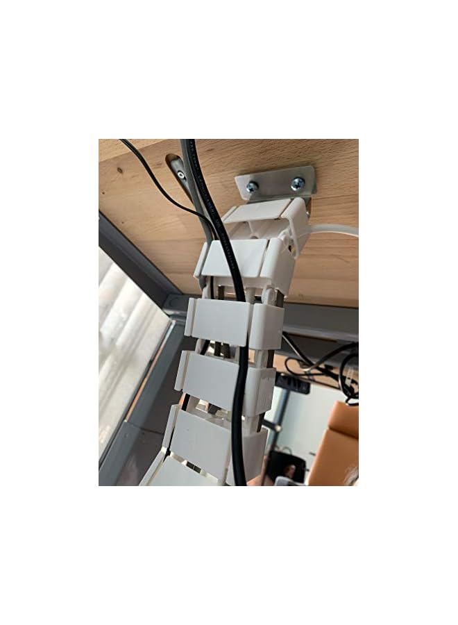 PROMASS مجموعة إدارة كابلات العمود الفقري من برومس | منظم كابلات دخول رباعي قابل للتعديل في الارتفاع، أسود - Image 5