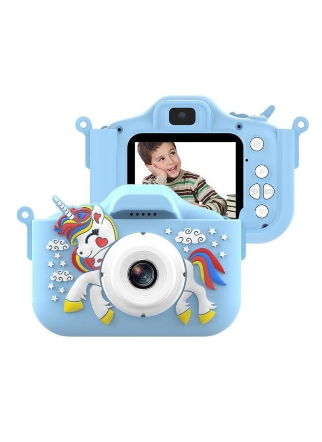 Generic X5 Children Digital Camera 2000W Pixels Children Mini Camera Toy Cartoon IPS Screen Gift-Body Color:Carto Dragon (Green) [HD Double Photograph] No Card  - Image 5