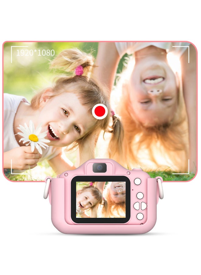Generic X5 Children Digital Camera 2000W Pixels Children Mini Camera Toy Cartoon IPS Screen Gift-Body Color:Carto Dragon (Green) [HD Double Photograph] No Card  - Image 3