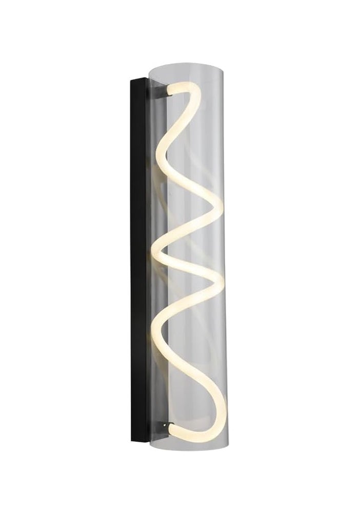 Modern LED Wall Light – Creative Loop Design, Iron & Silicone Body, Warm White Glow, Decorative Indoor Lamp for Bedroom, Living Room, Hallway, or Hotel – Black Finish - Image 2