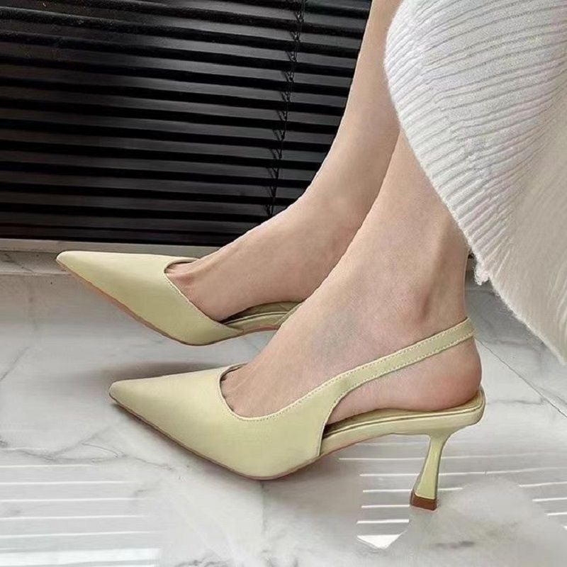 2025 New Summer Pointed-Toe Shoes, Elegant Toe-Toe Sandals, Fashionable and Versatile Stiletto High Heels for Women - Image 3