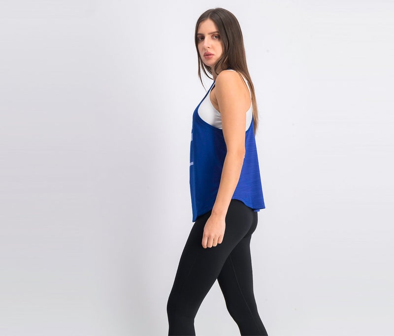 Reebok Womens Active Chill Graphic Tank, Deep Cobalt - Image 2