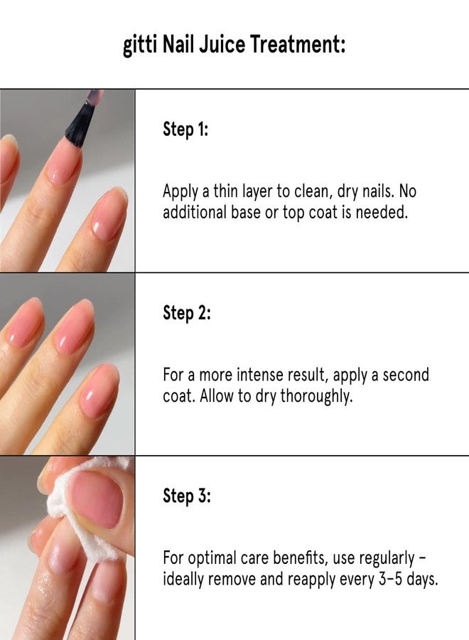 gitti Nail Juice no. 01 I Natural Nail Care Treatment & Color Polish, Non-Toxic, 82% Natural Origin, Plant-based, Cruelty-Free, Vegan, Nourishes and Strengthens Nails, Sheer Pink (0.5 Fl Oz) - Image 5