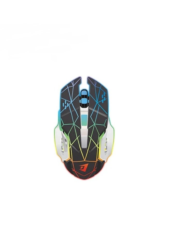 JERTECHGaming Wireless Mouse - Mouse with Buttons, Mouse Wheel Design, Breathable RGB Lighting, Led Light Mouse-W200 - Image 1