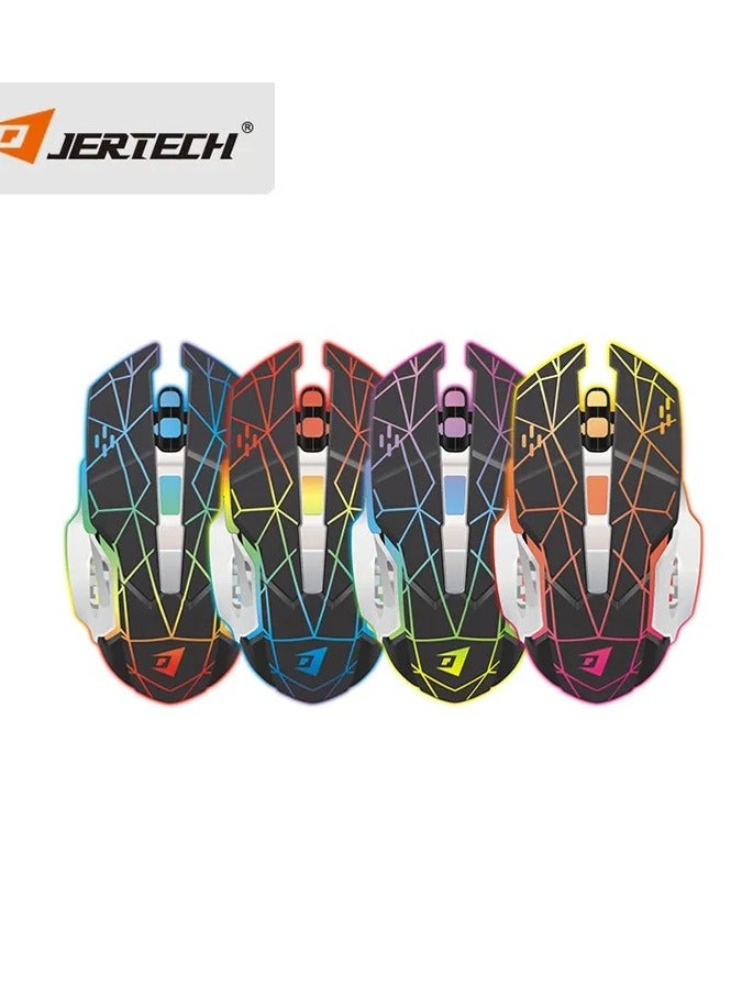 JERTECHGaming Wireless Mouse - Mouse with Buttons, Mouse Wheel Design, Breathable RGB Lighting, Led Light Mouse-W200 - Image 4