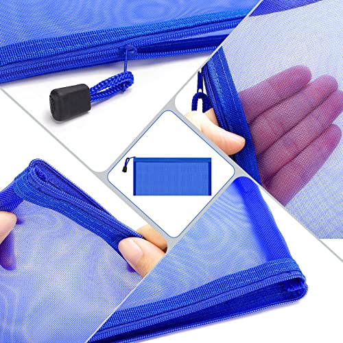 Sinzip 20 Pack Multicolored Zipper Mesh Pouch, Zipper Pencil Pouches Pen Bags, Multipurpose Travel Bags for Cosmetic School Office Supplies and Travel Accessories, 10 Colors (Assorted F) - Image 3