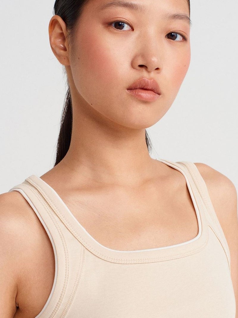 DILVIN Women's Ribbed Cotton Cami Blouse - Image 4
