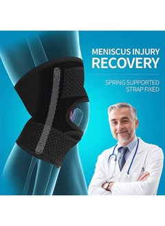Ant Knee Brace with Side Stabilizers, Relieve Meniscal Tear Knee Pain Arthritis, Breathable Adjustable Knee Support for Men and Women with Sports Injuries(Left Leg &M)  - Image 3