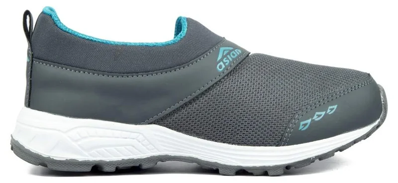 أسيان حذاء جري فيروزي رمادي للرجال