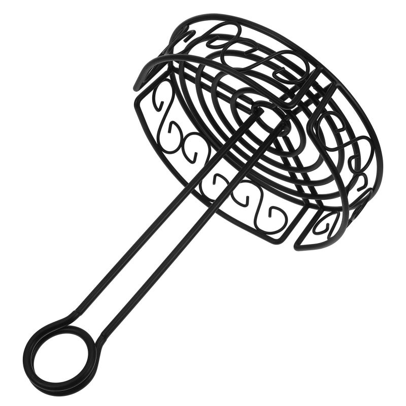 Cast Iron Spice Rack With Wire Basket Small Countertop Organizer For Kitchen Storage - Image 2
