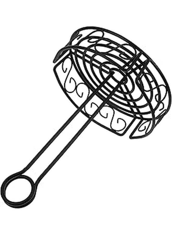 Cast Iron Spice Rack With Wire Basket Small Countertop Organizer For Kitchen Storage - Image 1