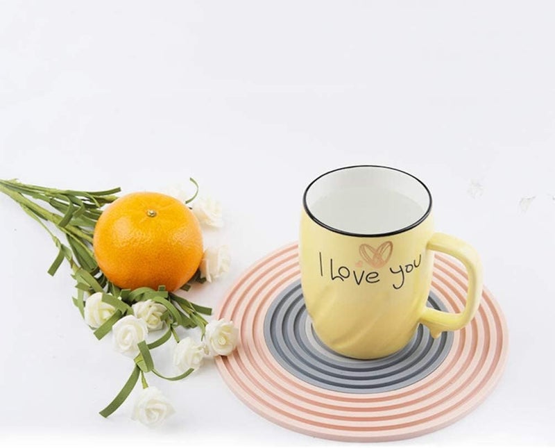 RoarCraft Silicone Trivet Mats and Hot Pads Insulated Flexible Durable Non Slip Thick Round Premium Trivets for Hot pots and Pans 3 in 1 Silicone Mat/Coasters/Hot Pads for Kitchen (Multi - 2pcs) - Image 4