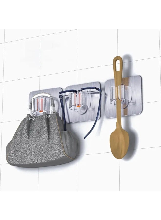 Zalcoon 6 PCS Mop Broom Holder Wall Mount - Mop Holder Self Adhesive Broom Hanger for Home Garage Garden Laundry Room Storage, Kitchen Tools Organizer - Image 2