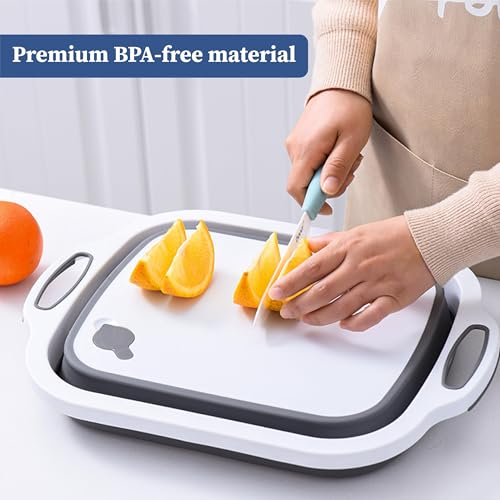 Homestrap Chop n Store, 3 in-1 Chopper and Storage Container | Multipurpose Washing and Drainage | Collapsable Chopping Board | Foldable Cutting Board for Kitchen - Image 3