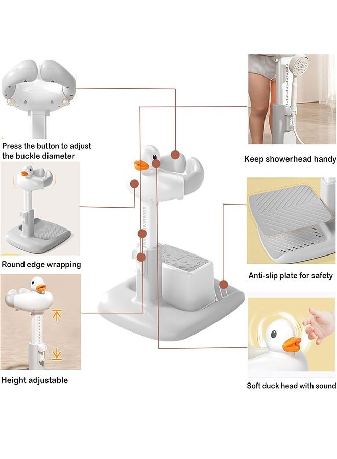 Sharpdo Baby Shower Stand, Infant Bath Support, Foldable Baby Bathing Stand with Anti-Slip Base, Shower Cap and Bathing Seats - Image 4