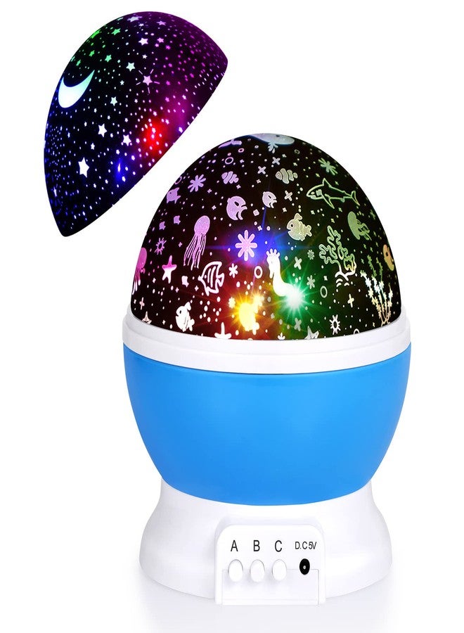 Sunnest GYROBOWL 2 in 1 Night Light Projector for Christmas - Moon Star and Undersea Lamp With 360-Degree Rotating 8 Colors for Kids, Baby, Children Bedroom, Party - Image 1