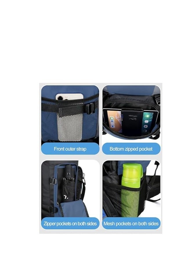 TRASSLE 90L Camping Hiking Backpack, Lightweight Outdoor Sport Travel Backpack Foldable Water Resistant Large Capacity Daypack for Hiking Camping Cycling Climbing Travelling - Image 3